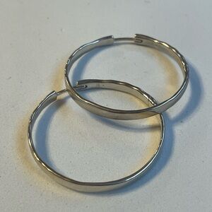 Monica Vinader Siren Muse Wave Large Hoop Earrings